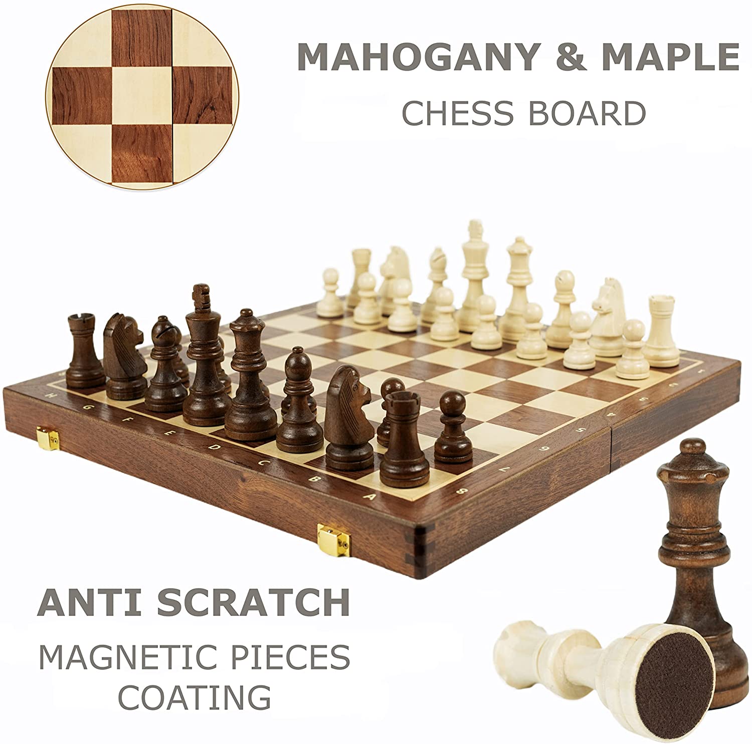 Luxury Chess Set Premium Unique Wooden Chess Set Mahogany 